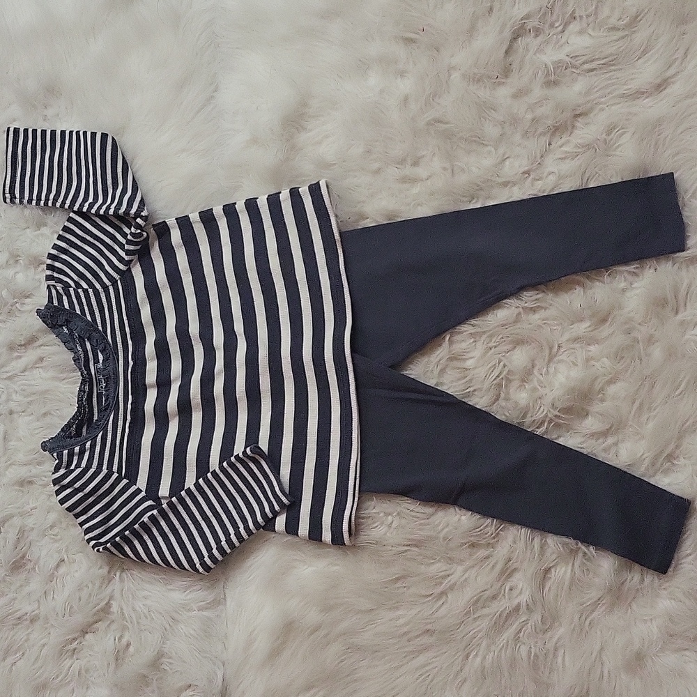 OSH KOSH Toddler girl's matching set- long sleeve shirt and leggings size 3T